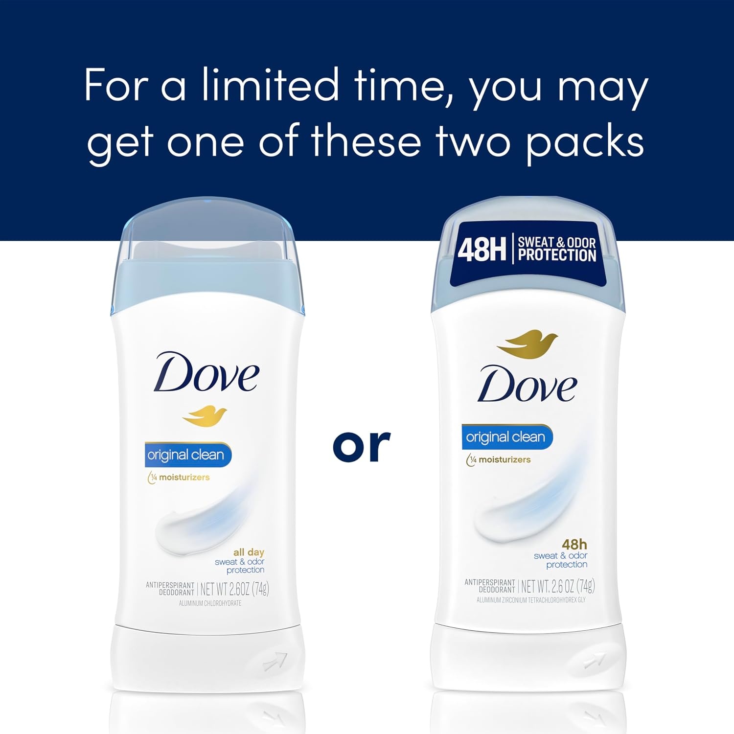 image:imageDove Invisible Solid Antiperspirant Deodorant Stick for Women Original Clean For All Day Underarm Sweat and Odor Protection 26 oz Pack of 626 Ounce Pack of 12