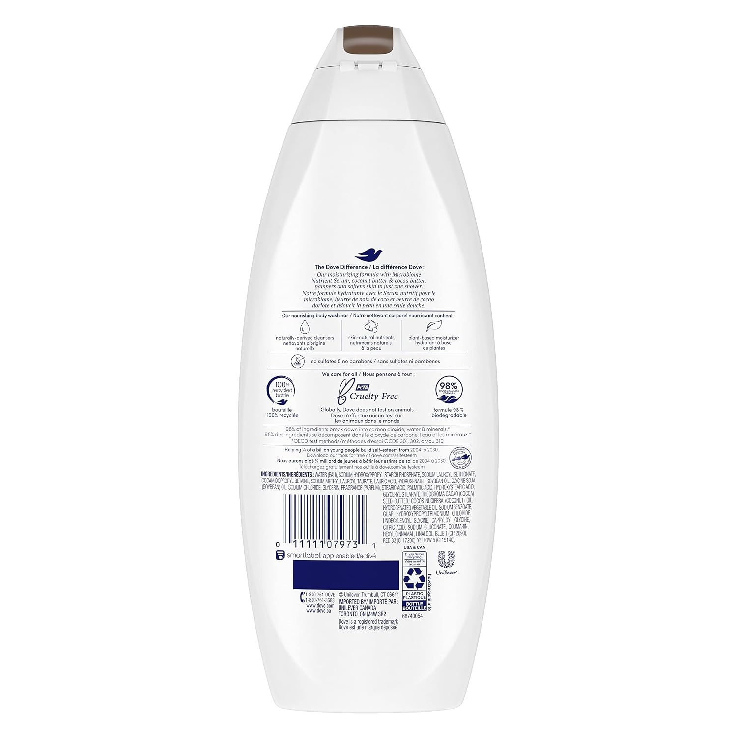 image:imageDove Purely Pampering Body Wash for Dry Skin Coconut Butter and Cocoa Butter Effectively Washes Away Bacteria While Nourishing Your Skin 22 oz 4 count22 Fl Oz Pack of 4