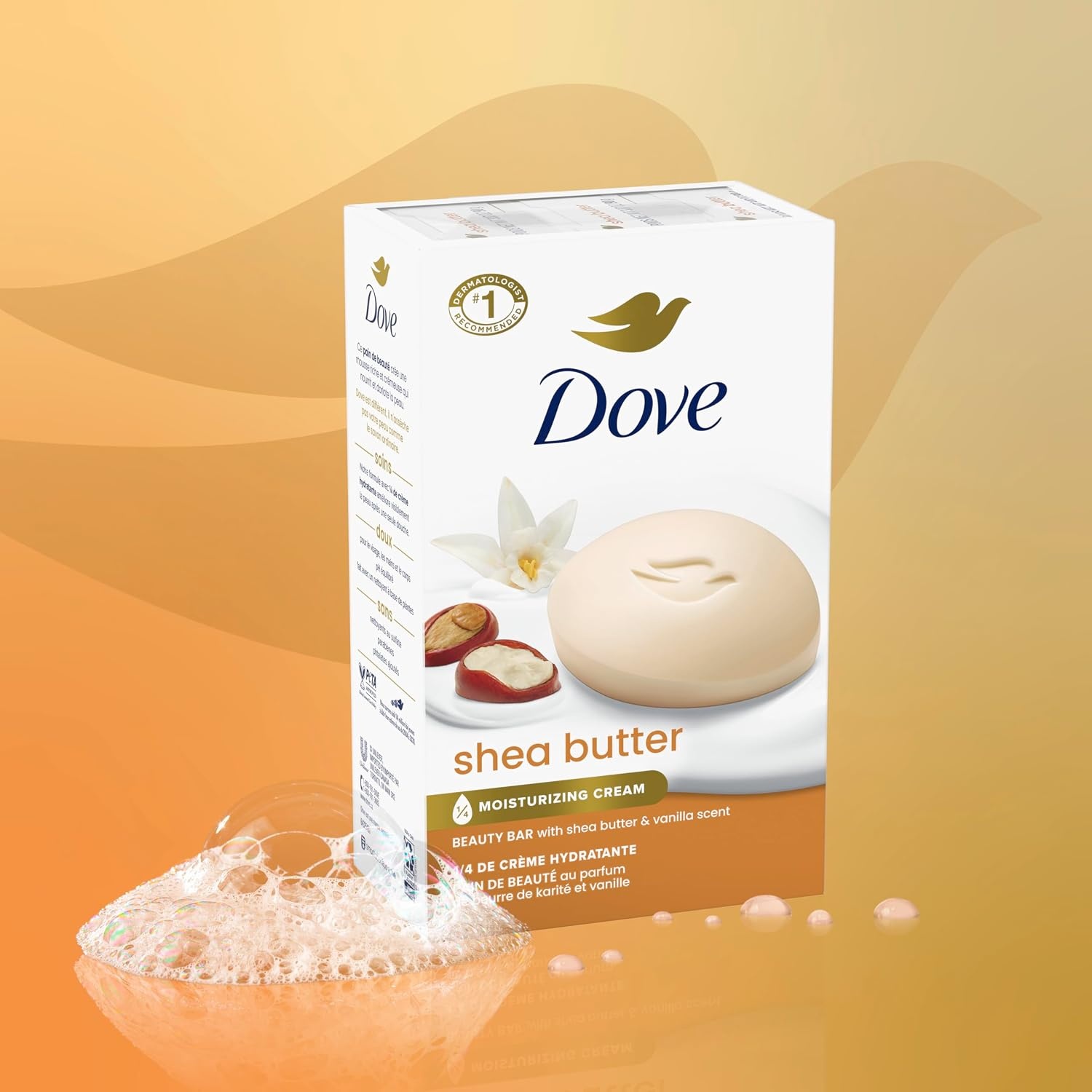 image:imageDove Shea Butter Beauty Bar Soap 8 Count Cleanser 375 oz I beauty bar375 Ounce Pack of 72
