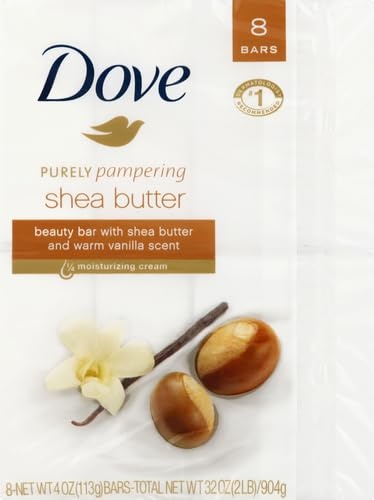 image:imageDove Shea Butter Beauty Bar Soap 8 Count Cleanser 375 oz I beauty bar375 Ounce Pack of 72