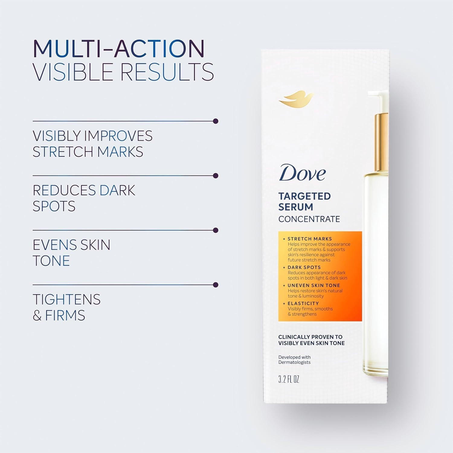 image:imageDove Targeted Body Serum for Stretch Marks Dark Spots amp Skin Firming 32oz32 Ounce Pack of 6