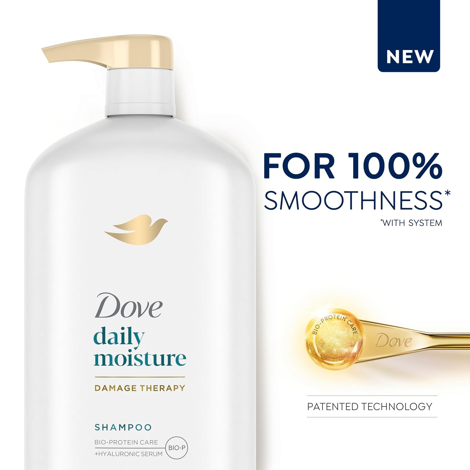 image:imageDove Ultra Care Shampoo Daily Moisture Pack of 4 for Dry Hair Shampoo with BioRestore Complex 31 oz