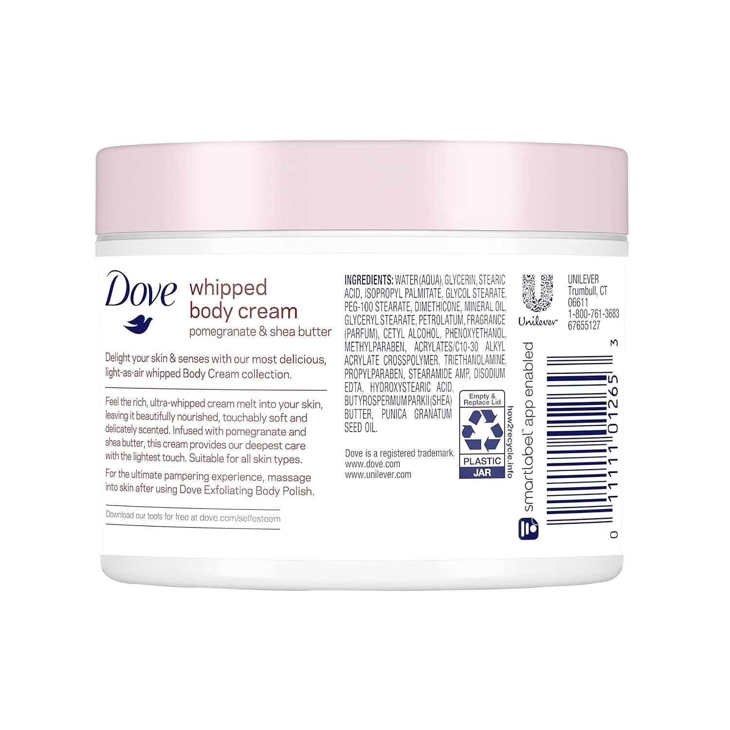 image:imageDove Whipped Body Cream Dry Skin Moisturizer Pomegranate and Shea Butter Nourishes Skin Deeply 10 oz 3 CountPomegranate and Shea Butter
