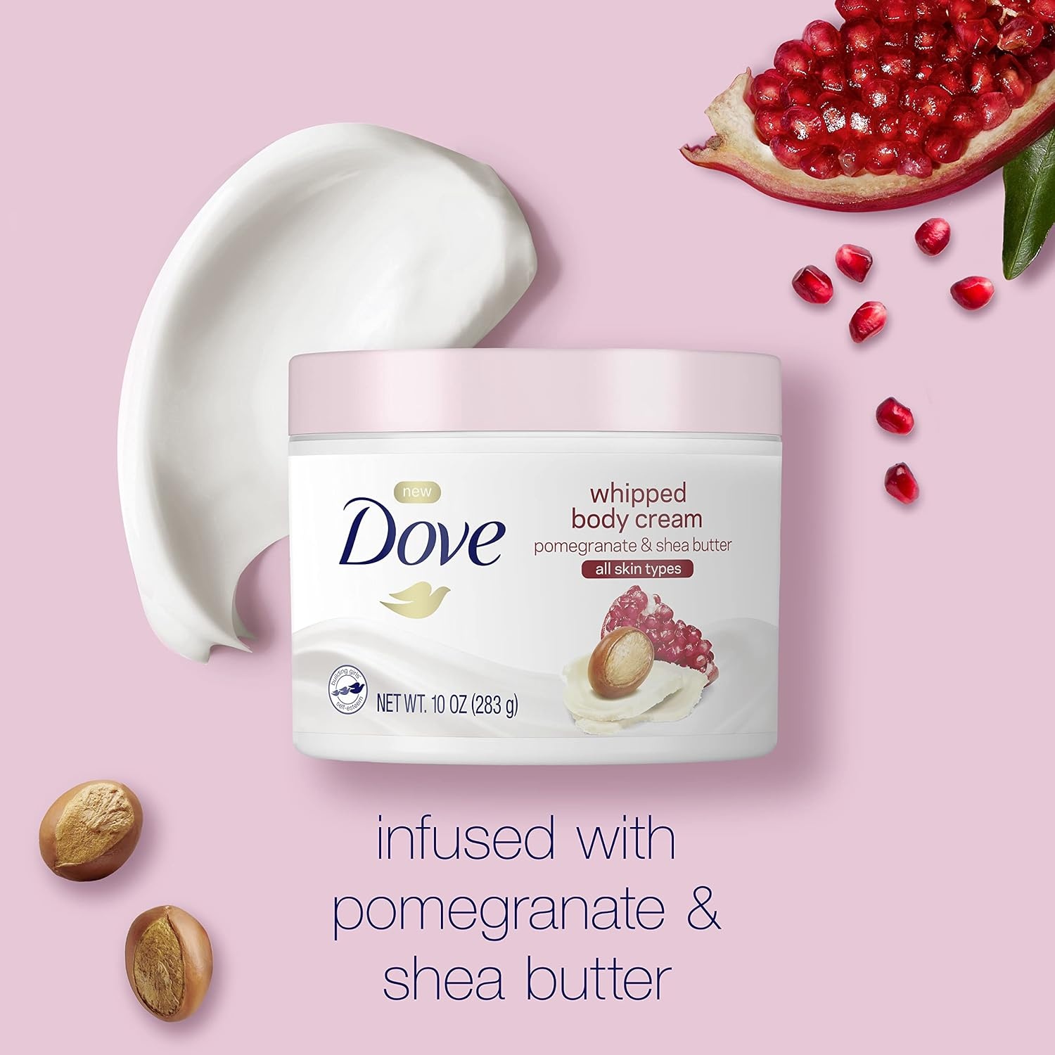 image:imageDove Whipped Body Cream Dry Skin Moisturizer Pomegranate and Shea Butter Nourishes Skin Deeply 10 oz 3 CountPomegranate and Shea Butter