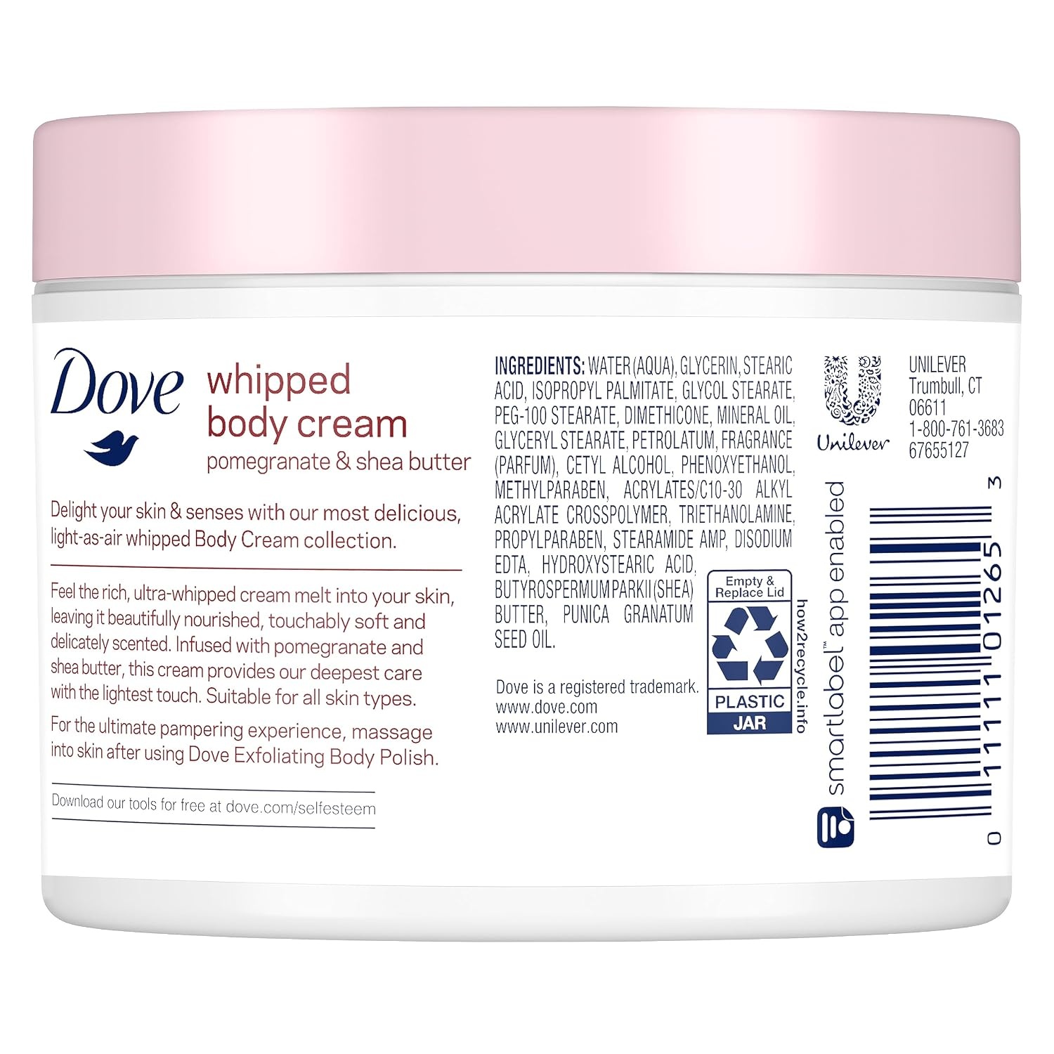 image:imageDove Whipped Body Cream Dry Skin Moisturizer Pomegranate and Shea Butter Nourishes Skin Deeply 10 oz 3 CountPomegranate and Shea Butter