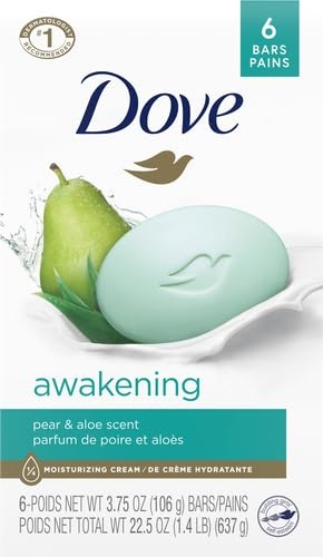 image:imageDove go fresh Beauty Bar More Moisturizing Than Ordinary Bar Soap Rejuvenate Pear and Aloe Vera Scent 375 oz 14 Bars225 Ounce Pack of 1