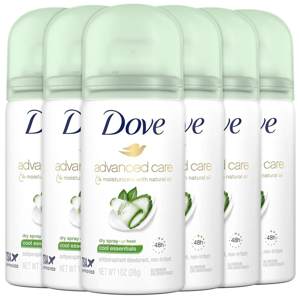 image:imageDove Advanced Care Antiperspirant Deodorant Spray Cool Essentials 38oz 4PK1 Ounce Pack of 6