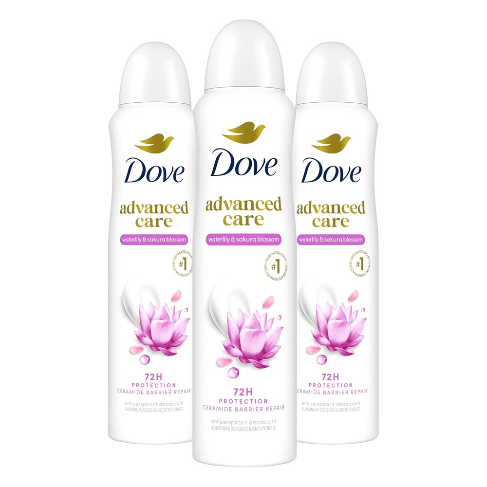 image:imageDove Advanced Care Antiperspirant Spray Waterlily amp Sakura 38 oz 3PK