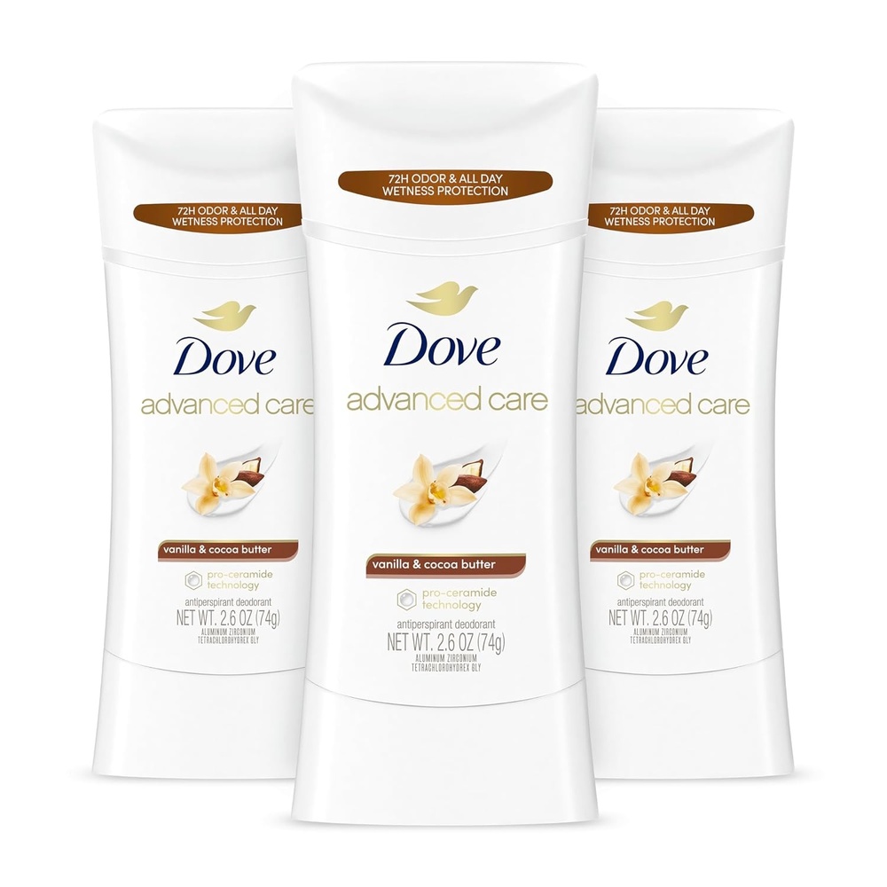 image:imageDove Advanced Care Antiperspirant Stick Vanilla amp Cocoa Butter 26 oz 3PKVanilla and Cocoa Butter