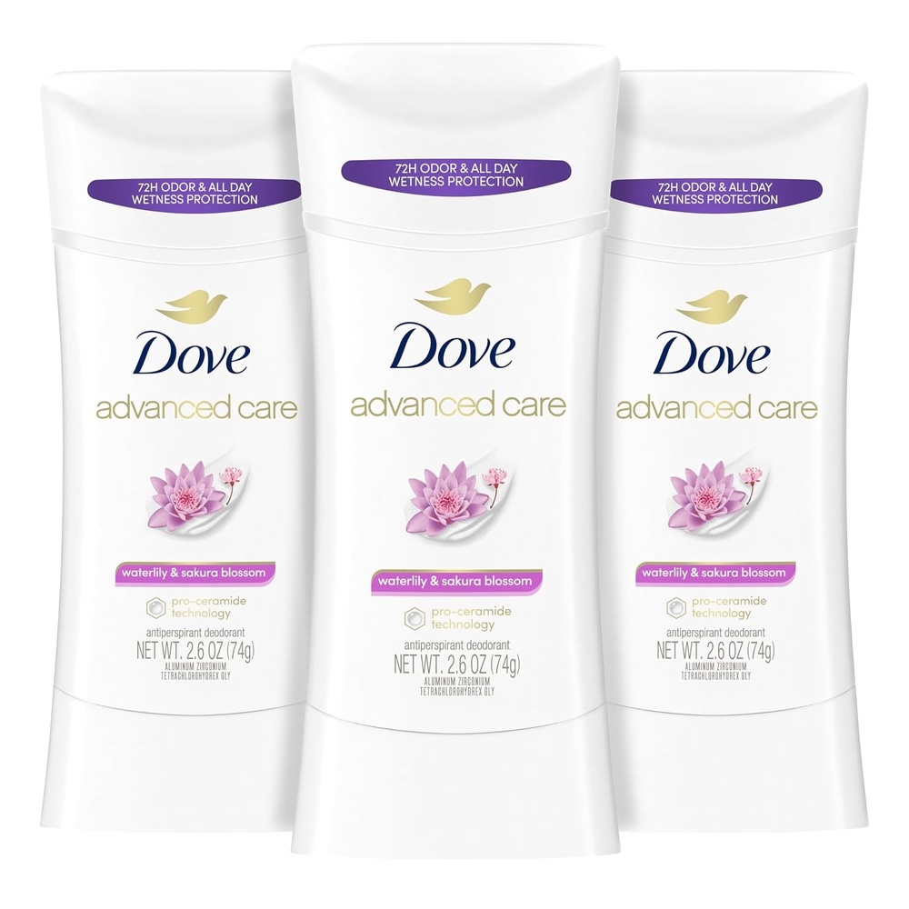 image:imageDove Advanced Care Antiperspirant Stick Vanilla amp Cocoa Butter 26 oz 3PKWaterlily and Sakura Blossom