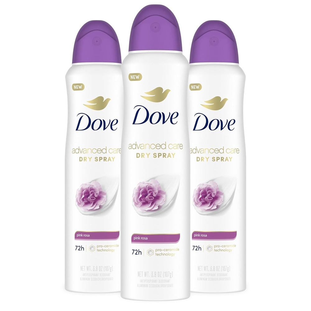 image:imageDove Advanced Care Antiperspirant amp Deodorant Spray Pink Rosa 3 count 72 hr Protection 38 oz