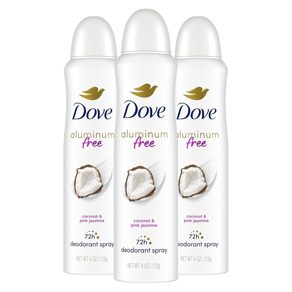image:imageDove Aluminum Free Deodorant Spray Coconut and Pink Jasmine 3PK 4ozCoconut Pink Jasmine