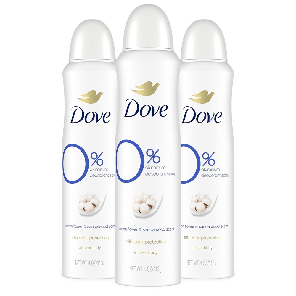 image:imageDove Aluminum Free Deodorant Spray Coconut and Pink Jasmine 3PK 4ozCotton Flower and Sandalwood