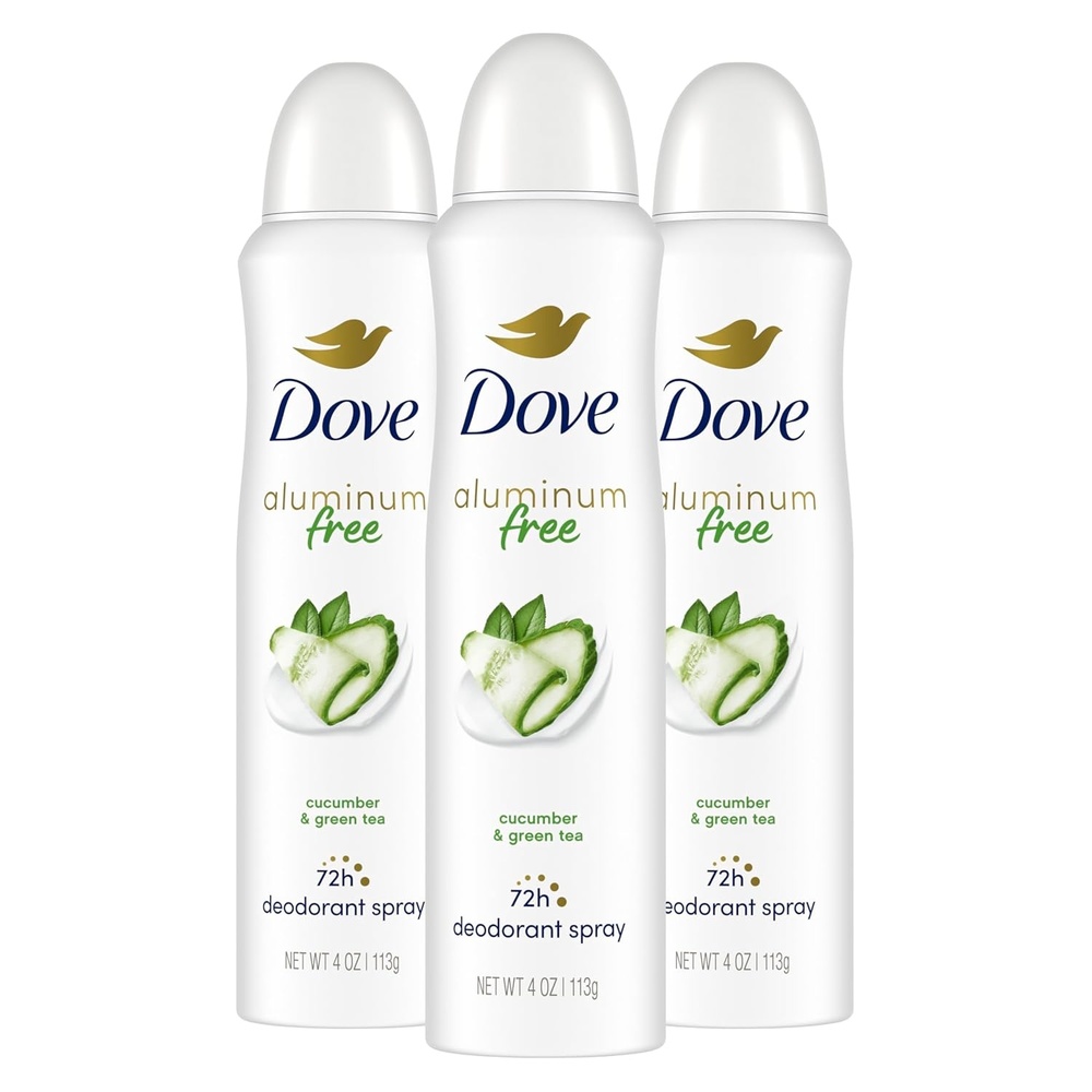 image:imageDove Aluminum Free Deodorant Spray Coconut and Pink Jasmine 3PK 4ozCucumber and Green Tea