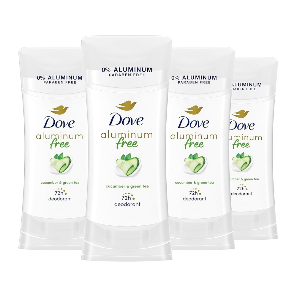 image:imageDove Aluminum Free Deodorant for Women 4 Count Cucumber and Green Tea 72 hour odor protection 26 oz