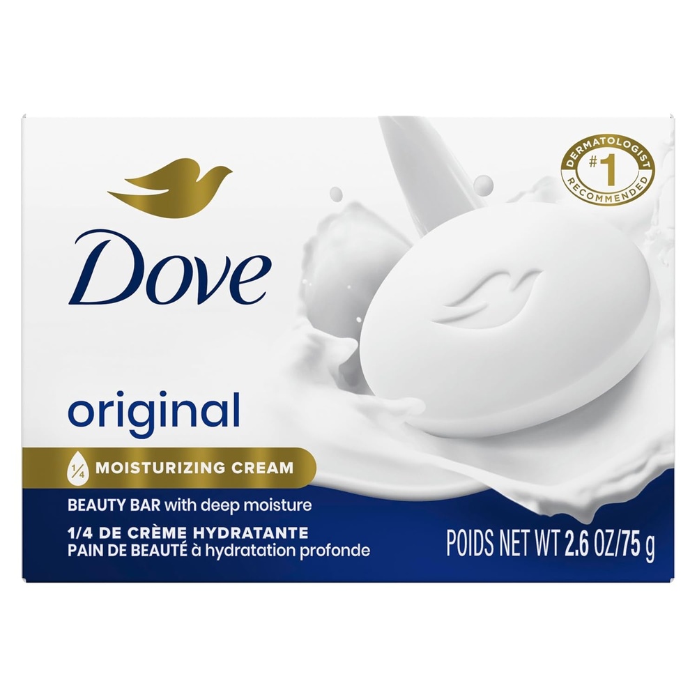 image:imageDove Beauty Bar Gentle Skin Cleanser Moisturizing for Gentle Soft Skin Care Original Made With 14 Moisturizing Cream 375 oz 14 Bars26 Ounce Pack of 1