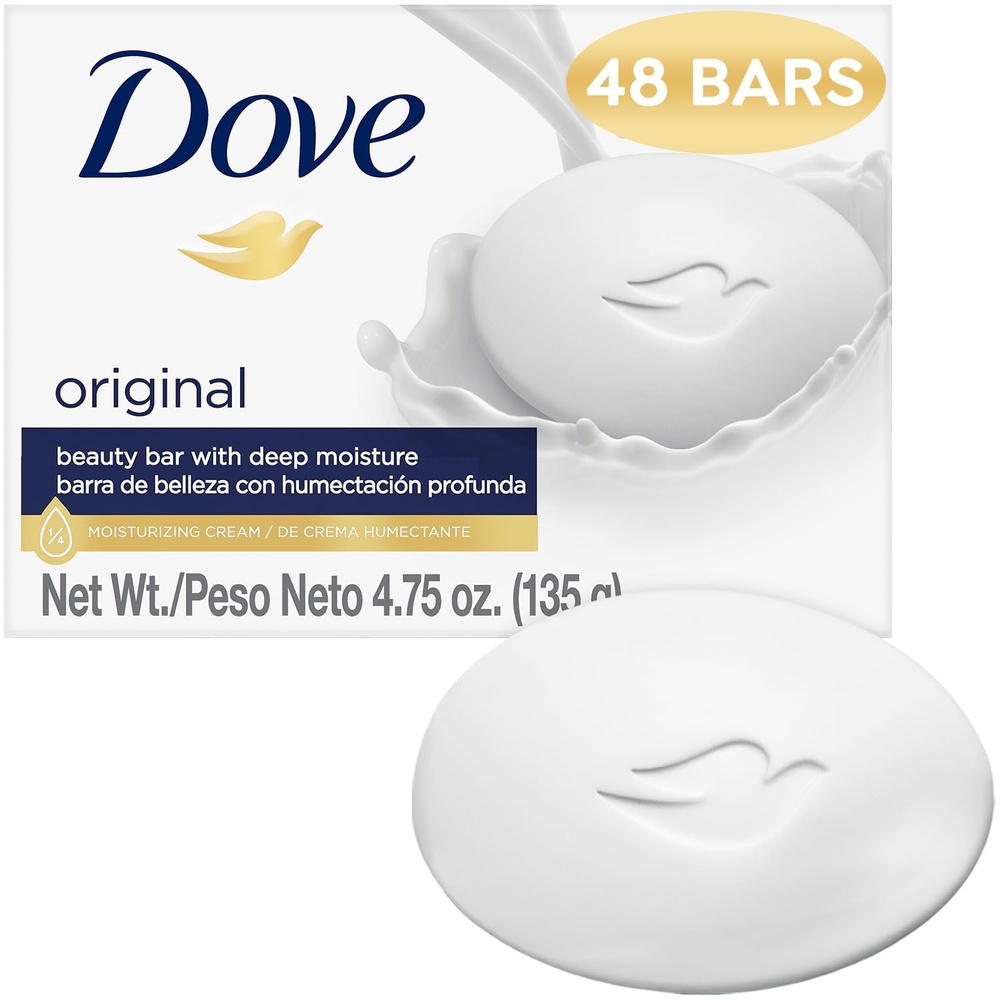 image:imageDove Beauty Bar Gentle Skin Cleanser Moisturizing for Gentle Soft Skin Care Original Made With 14 Moisturizing Cream 375 oz 14 Bars47 Ounce Pack of 48