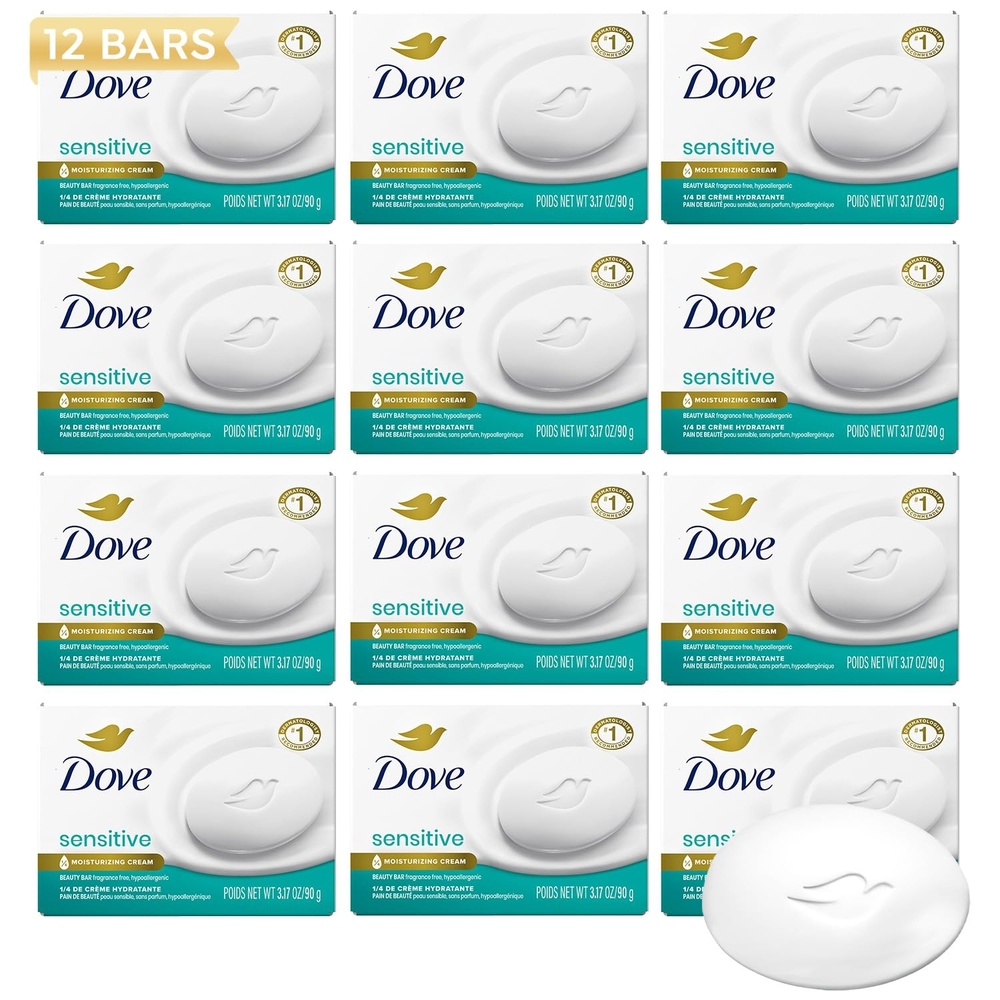 image:imageDove Beauty Bar Gentle Skin Cleanser Moisturizing for Gentle Soft Skin Care Original Made With 14 Moisturizing Cream 375 oz 14 Bars475 Ounce Pack of 12
