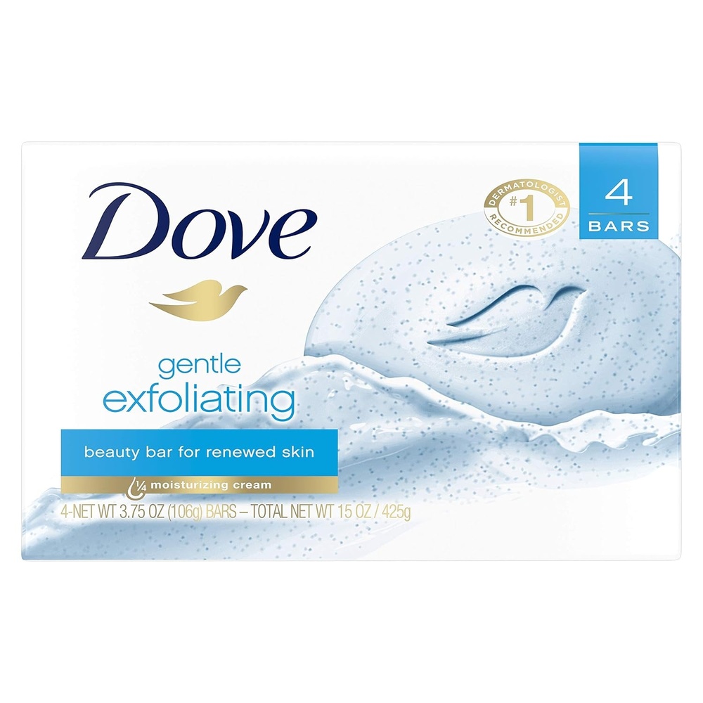 image:imageDove Beauty Bar More Moisturizing Than Bar Soap Gentle Exfoliating With Mild Cleanser For Softer And Smoother Skin 375 oz Pack of 14Exfoliating