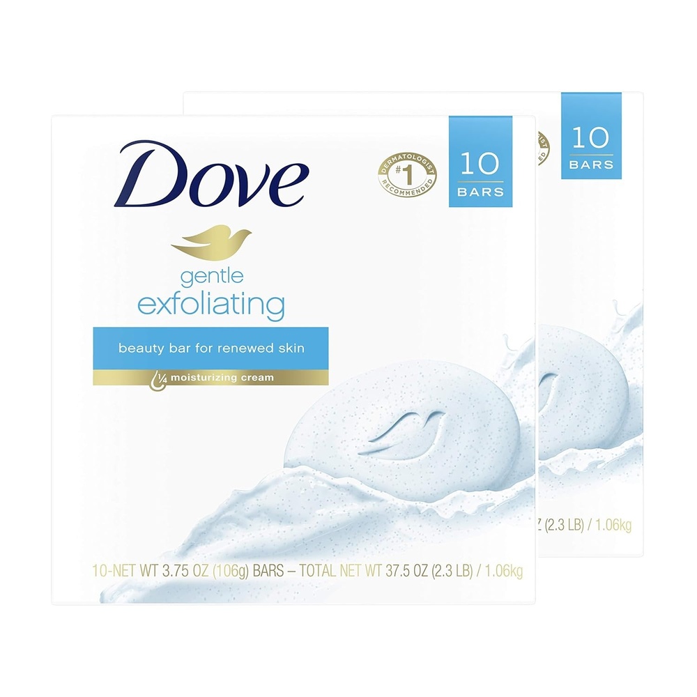 image:imageDove Beauty Bar More Moisturizing Than Bar Soap Gentle Exfoliating With Mild Cleanser For Softer And Smoother Skin 375 oz Pack of 14Gentle