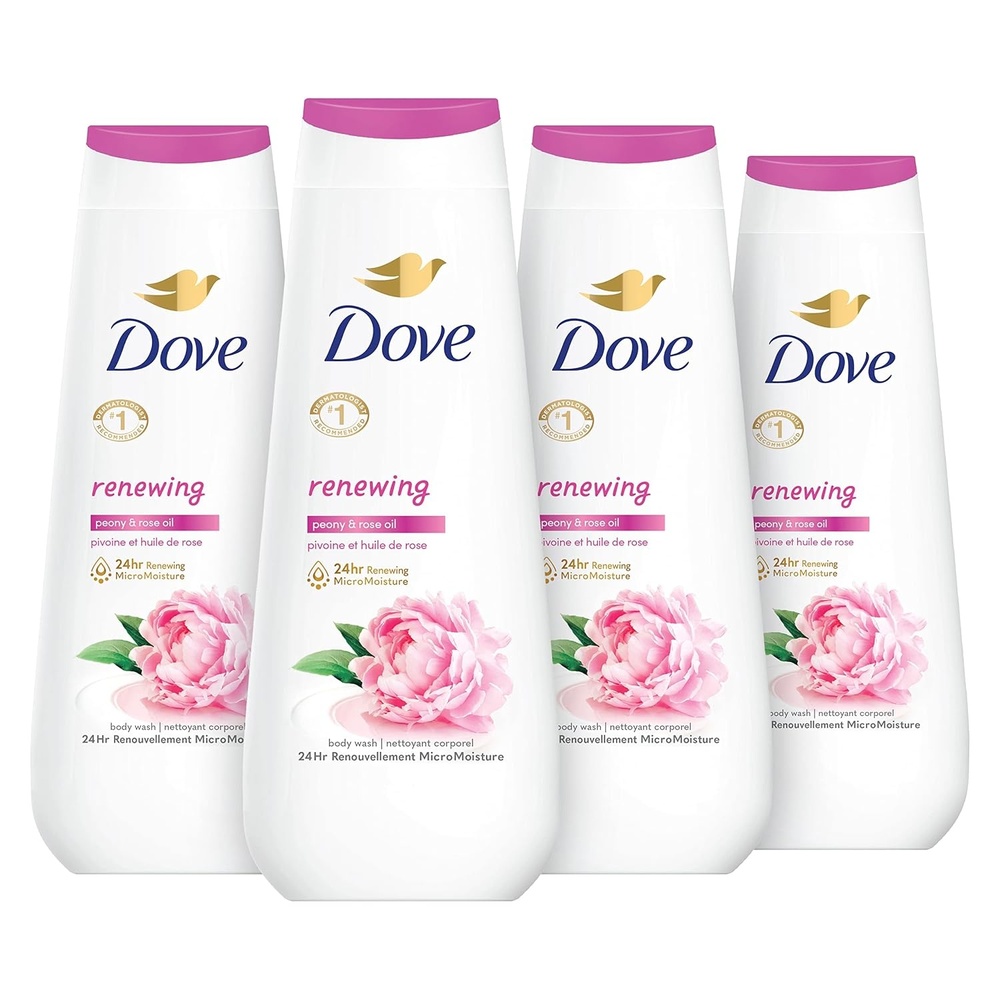 image:imageDove Body Wash 100 Gentle Cleansers Sulfate Free Peony and Rose Oil Effectively Washes Away Bacteria While Nourishing Your Skin 22 Fl Oz Pack of 4Peony Rose Oil