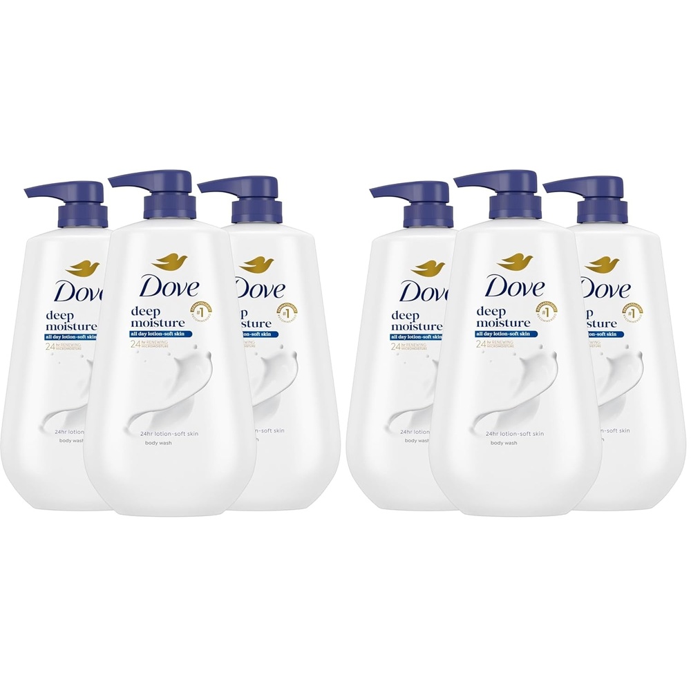 image:imageDove Body Wash Deep Moisture 306 oz Pump 3 Pack Sulfate Free306 Fl Oz Pack of 6