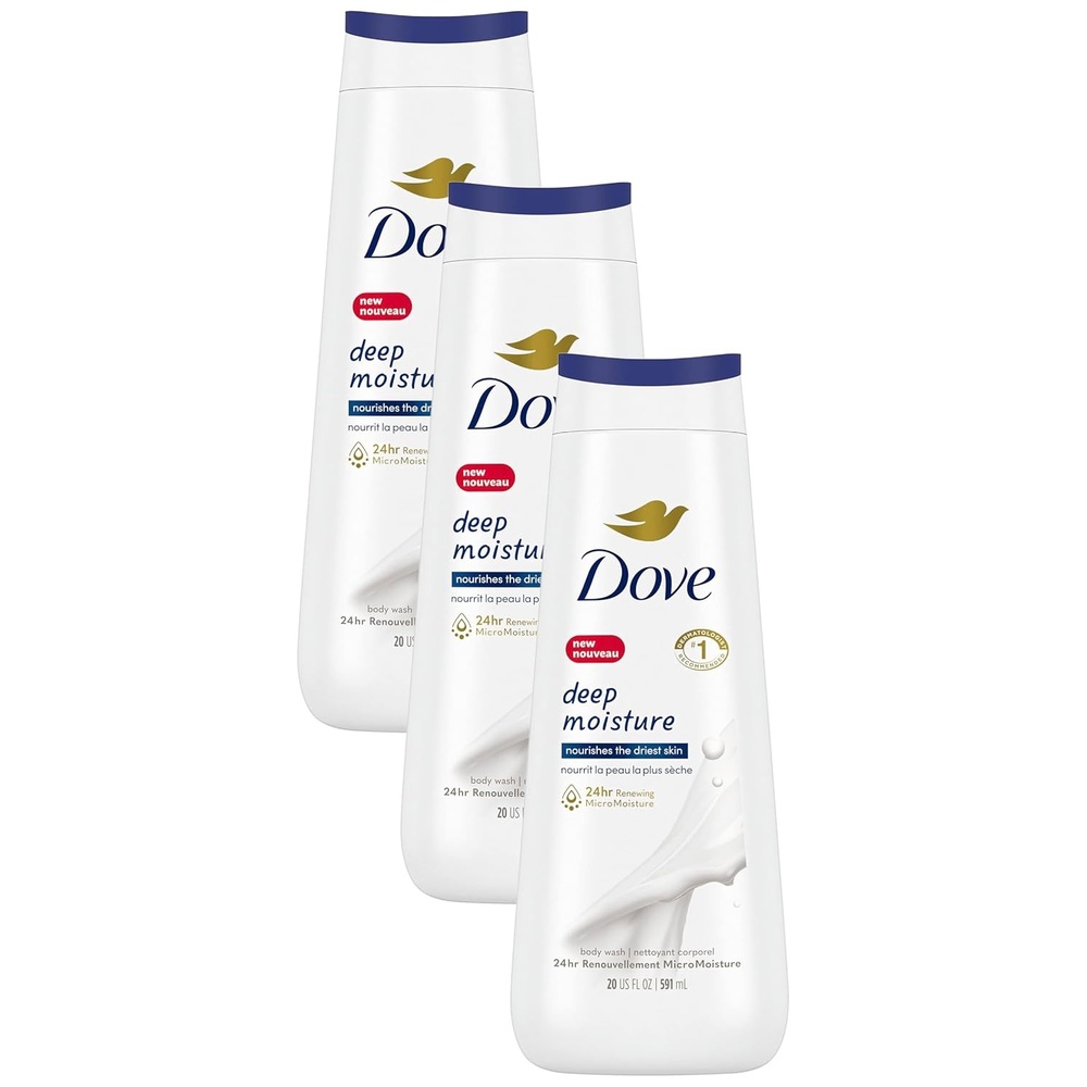 image:imageDove Body Wash Deeply Nourishing Value Size 3Pack Moisturizing Shower Soap Liquid for Softer Smoother Skin 338 Oz Ea22 Fl Oz Pack of 3