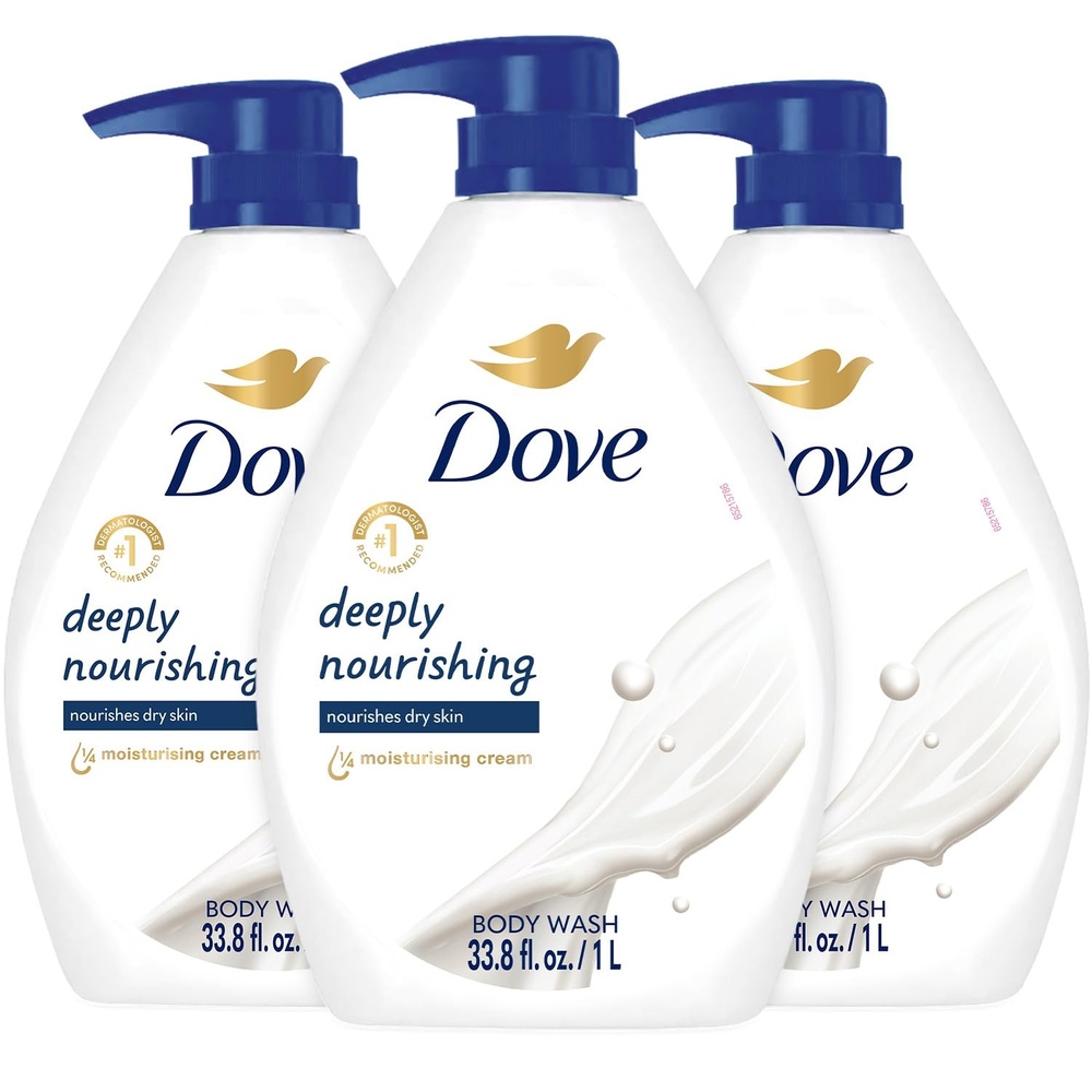 image:imageDove Body Wash Deeply Nourishing Value Size 3Pack  Moisturizing Shower Soap Liquid for Softer Smoother Skin 338 Oz Ea34 Fl Oz Pack of 3