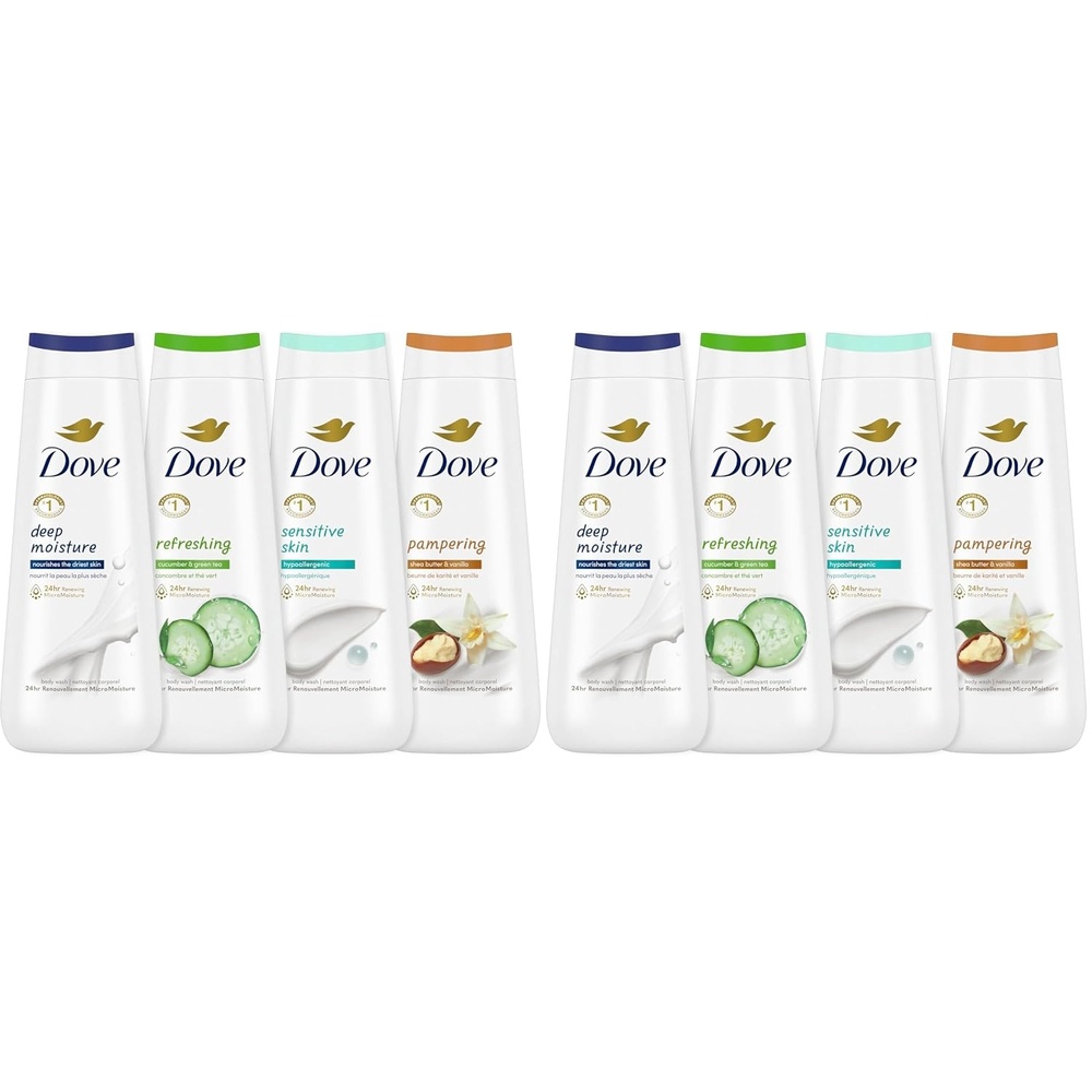 image:imageDove Body Wash Variety Collection 20oz 4ct Sulfate Free20 Fl Oz Pack of 8