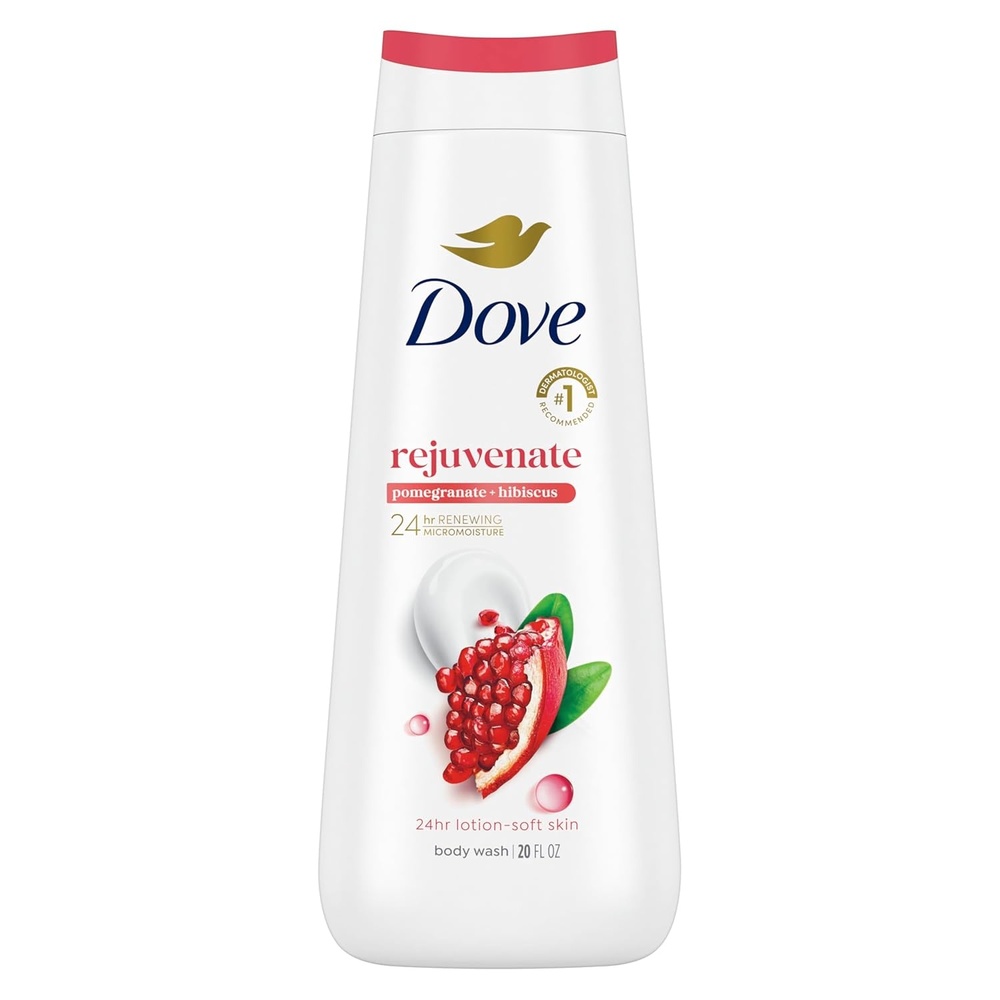 image:imageDove Body Wash for Softer Smoother Skin After Just One Use Rejuvenating Pomegranate and Hibiscus Tea Effectively Washes Away Bacteria While Nourishing Your Skin 22 Fl Ounce Pack of 4Pomegranate