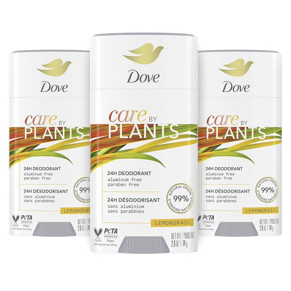 image:imageDove Care by Plants Deodorant Stick for longlasting deodorant protection Lemongrass aluminum free deodorant 26 oz 3 Count26 Ounce Pack of 3
