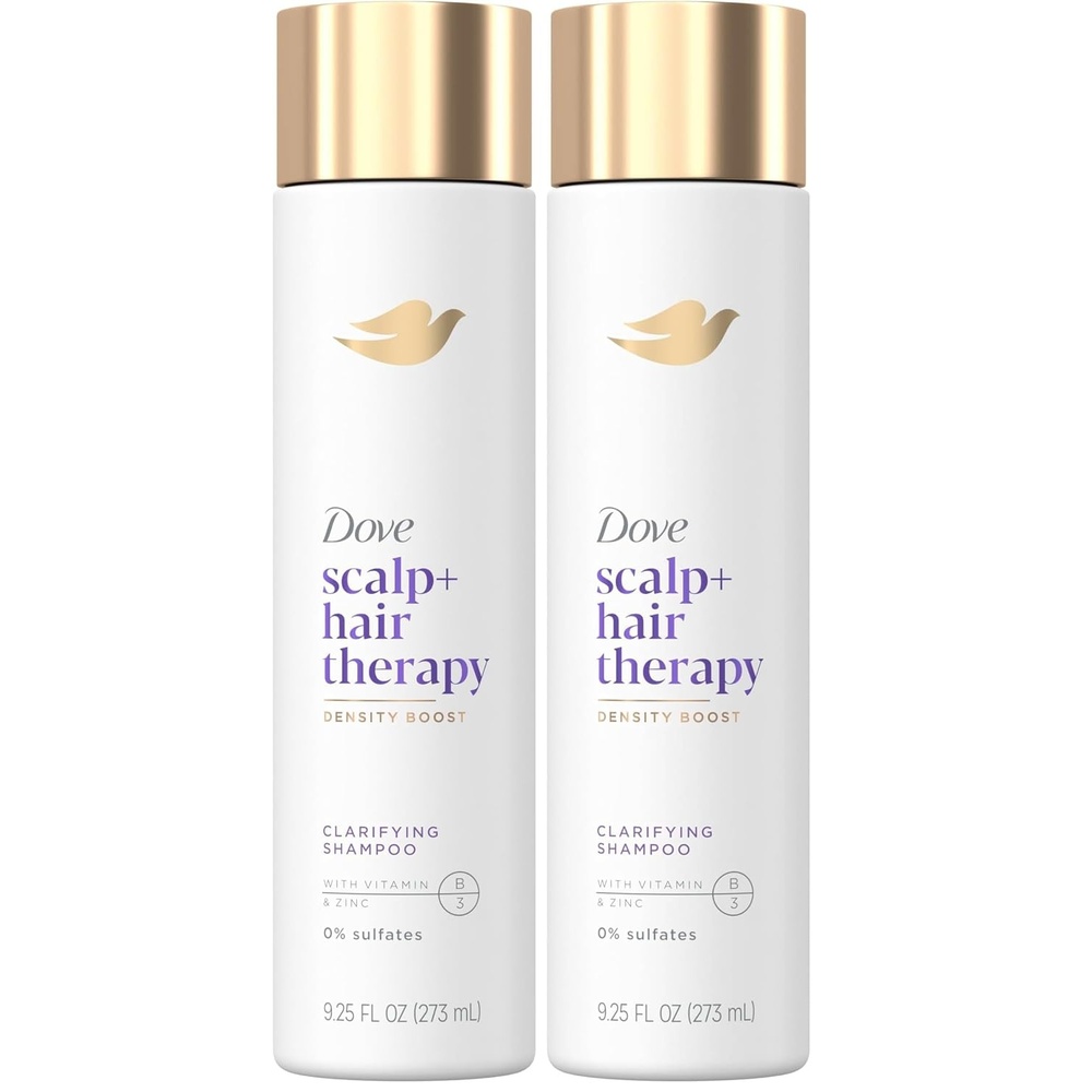 image:imageDove Density Boost Clarifying Shampoo Scalp Hair Therapy for Gentle Cleansing with Vitamin B3 Zinc and 0 sulfates 925 oz925 Fl Oz Pack of 2