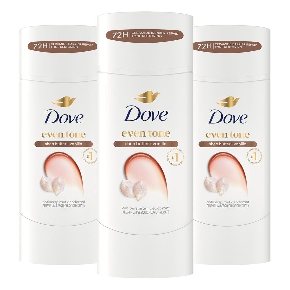 image:imageDove Even Tone Antiperspirant Deodorant Shea Butter amp Vanilla 26oz 3PK26 Ounce Pack of 3