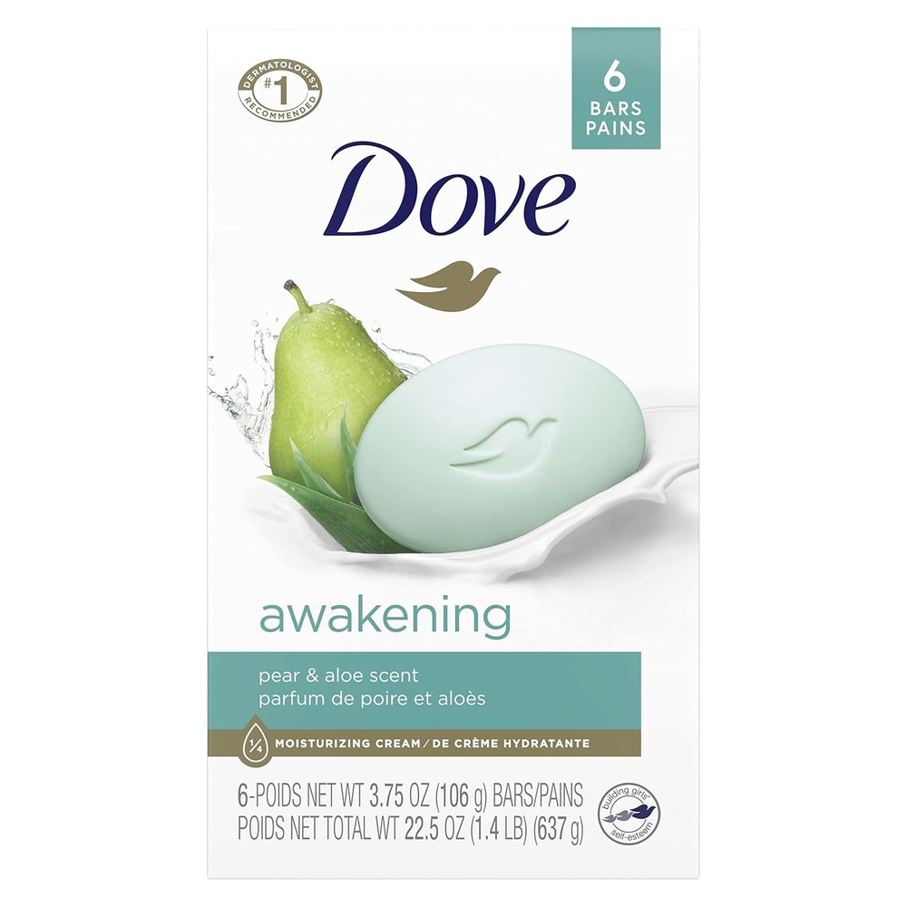 image:imageDove go fresh Beauty Bar More Moisturizing Than Ordinary Bar Soap Rejuvenate Pear and Aloe Vera Scent 375 oz 14 Bars225 Ounce Pack of 1