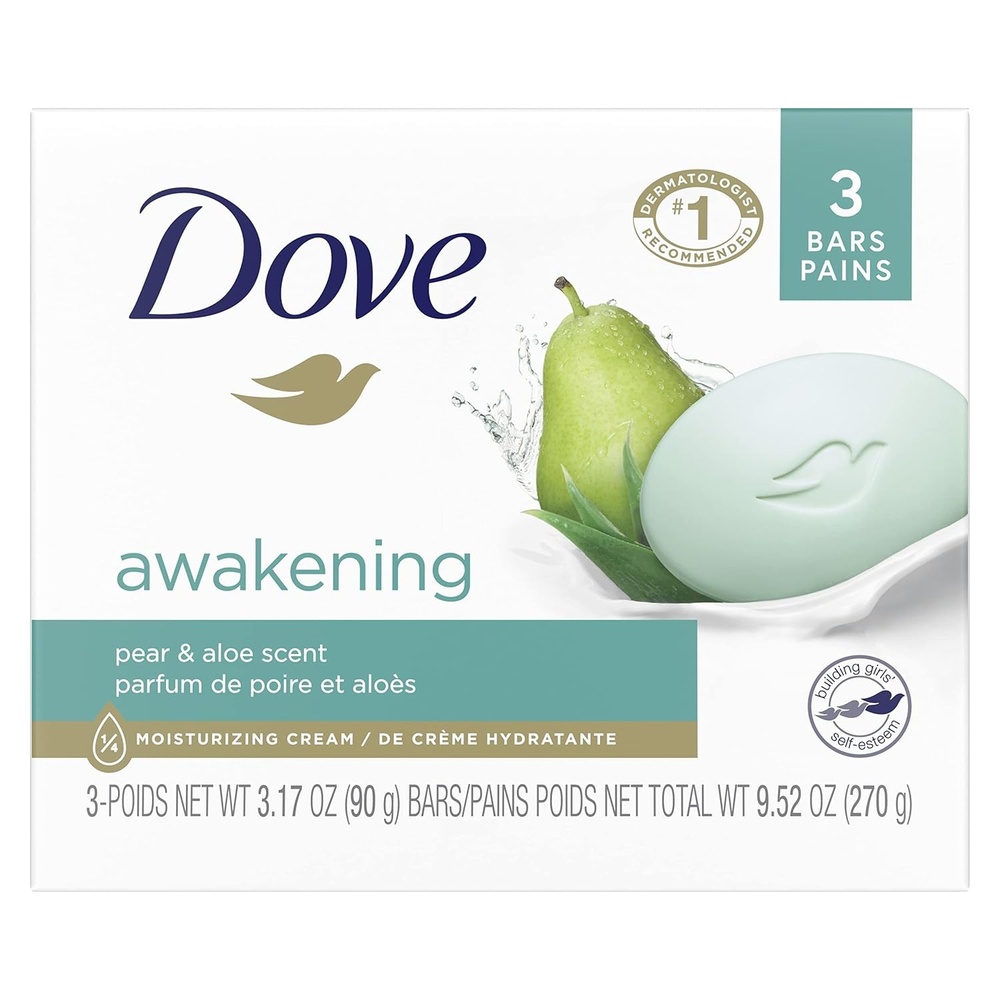 image:imageDove go fresh Beauty Bar More Moisturizing Than Ordinary Bar Soap Rejuvenate Pear and Aloe Vera Scent 375 oz 14 Bars951 Ounce Pack of 1