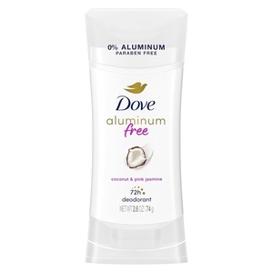 Dove 0% Aluminum Deodorant for Women ¼ Moisturizers Cucumber & Green Tea with 24-Hour Odor Protection,2.6 Ounce (Pack of 3)(Coconut and Pink Jasmine)