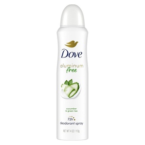 Dove Aluminum Free Deodorant Spray Coconut and Pink Jasmine 3PK 4oz(Cucumber)