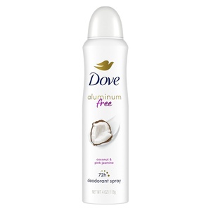 Dove Aluminum Free Deodorant Spray Coconut and Pink Jasmine 3PK 4oz(Jasmine)