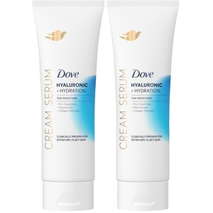 Dove Body Cream Serum Hyaluronic + Hydration for Extra Dry, Flaky Skin 8oz(8 Ounce (Pack of 2))