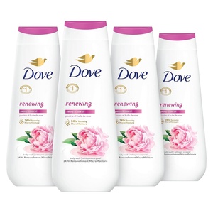 Dove Body Wash 100% Gentle Cleansers, Sulfate Free Peony and Rose Oil Effectively Washes Away Bacteria While Nourishing Your Skin, 22 Fl Oz (Pack of 4)(Peony & Rose Oil)