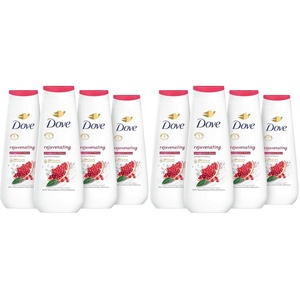 Dove Body Wash Rejuvenating Pomegranate & Hibiscus 4 Count for Renewed, Healthy-Looking Skin Gentle Skin Cleanser with 24hr Renewing MicroMoisture 20 oz(20 Fl Oz (Pack of 8))