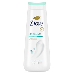 Dove Body Wash Sensitive Skin 30.6 oz Pump 3 Pack, Sulfate Free(Fragranced)