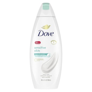 Dove Body Wash Sensitive Skin 30.6 oz Pump 3 Pack, Sulfate Free(Unscented)