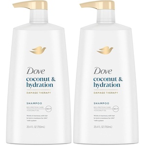 Dove Damage Therapy Shampoo Daily Moisture for Dry Hair Shampoo with Bio-Protein Care 20.4 fl oz(25.4 Fl Oz (Pack of 2))