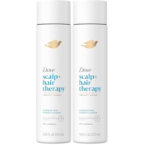 Dove Density Boost Hydrating Conditioner Scalp Therapy for Dry Hair, with Vitamin B3, Zinc and 0% Sulfates, 9.25 oz(9.25 Fl Oz (Pack of 2))