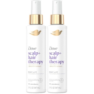 Dove Density Boost Root Lift Thickening Spray for Fuller Hair and Scalp Therapy, with Vitamin B3, Zinc and 0% sulfates, 5 oz(5 Fl Oz (Pack of 2))