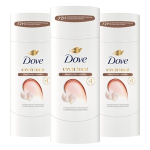 Dove Even Tone Antiperspirant Deodorant Shea Butter & Vanilla 2.6oz 3PK(2.6 Ounce (Pack of 3))