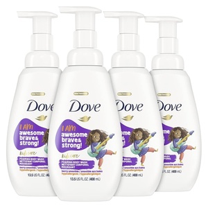 Dove Foaming Body Wash For Kids 4 Count Berry Smoothie Hypoallergenic Skin Care 13.5 oz(Berry Smoothie)