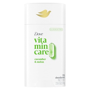 Dove Raspberry & Rose VitaminCare+ Aluminum-Free Deo Stick, 2.6 oz(Cucumber + Melon)