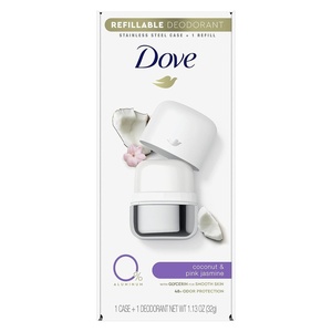 Dove Refillable Deodorant Starter Kit Deodorant For Women Cucumber & Green Tea 0% Aluminum 1.13 oz(Warm)